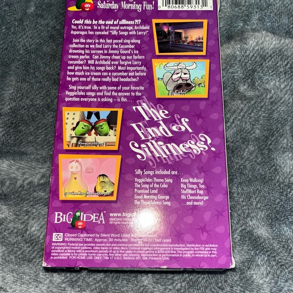 VeggieTales - The End of Silliness VHS - Picture 2 of 3